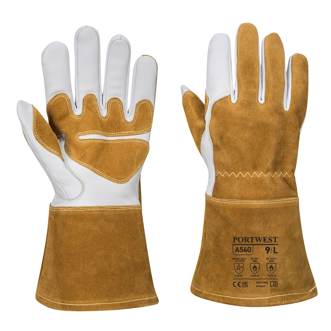 MIG Welders 320 Grain Leather Reinforced Gauntlet