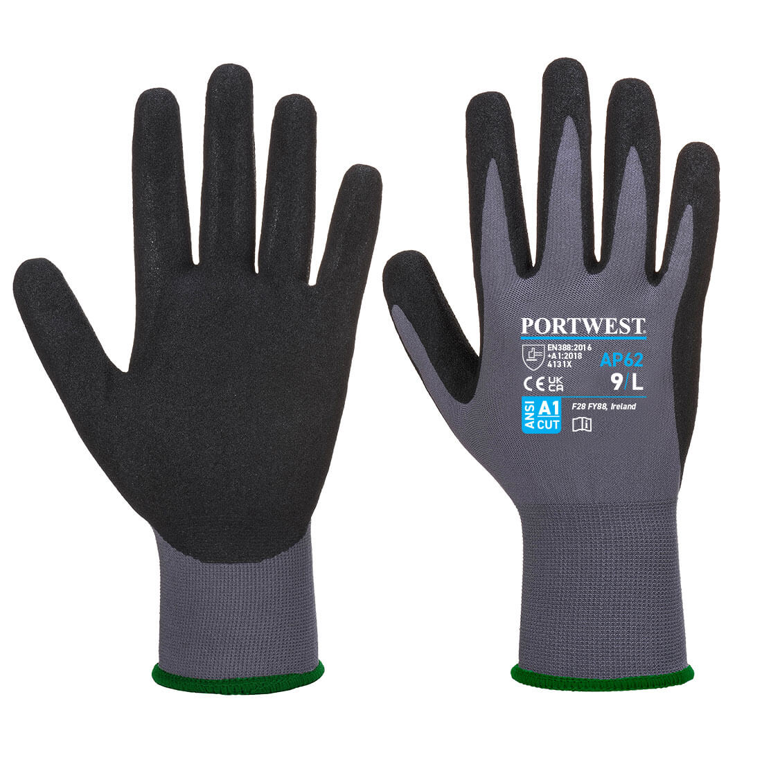 Grip 15 Nitrile Sandy Aqua Glove  (Pack of 12)
