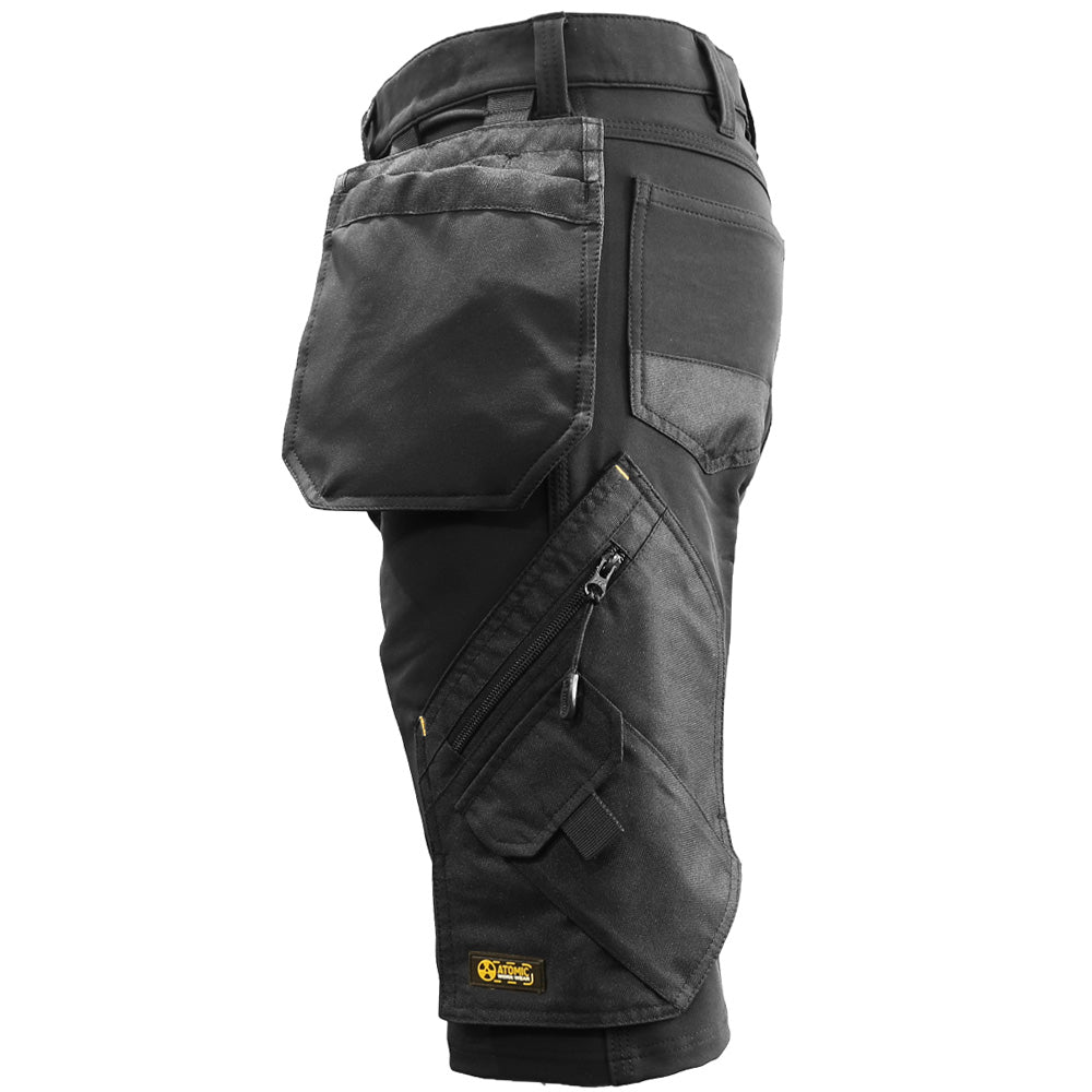 Slim Fit Stretch Work Shorts with Removable Holster Pockets