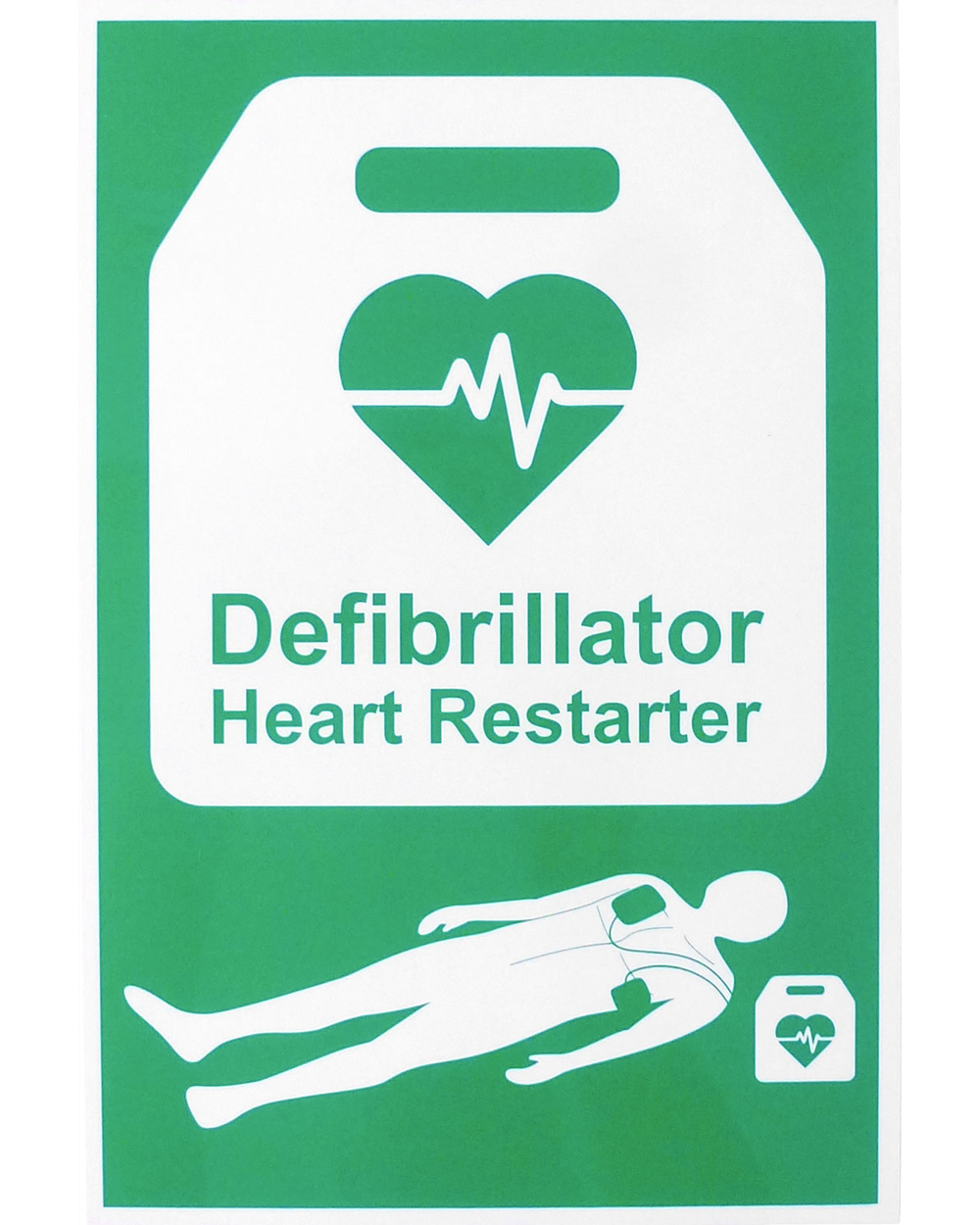External Defibrillation Sign Rigid Plastic