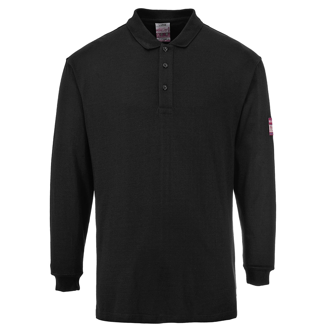 Modaflame Knit FR Long Sleeve Polo Shirt