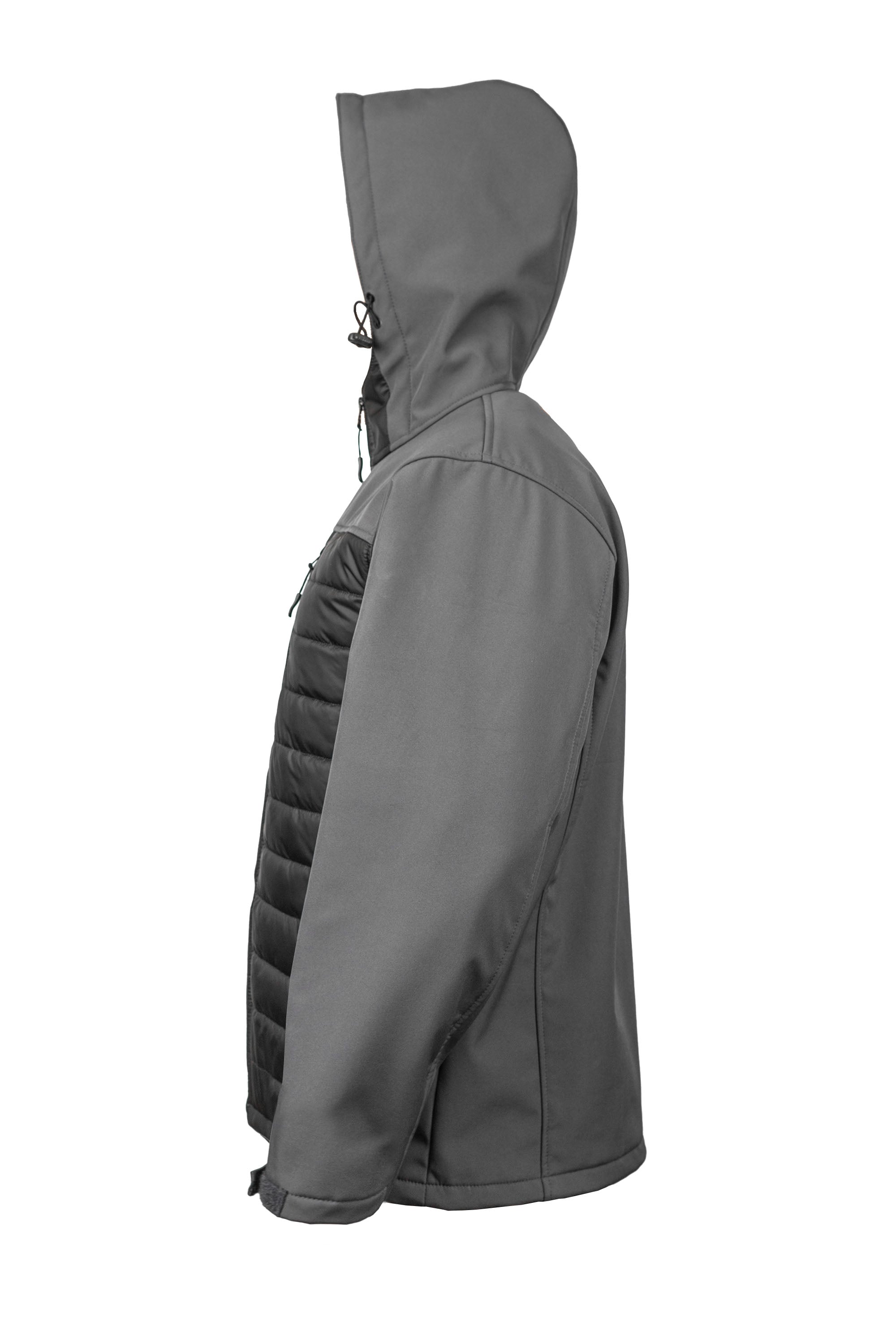 Hybrid Softshell Jacket with Hood (Grey / Black)
