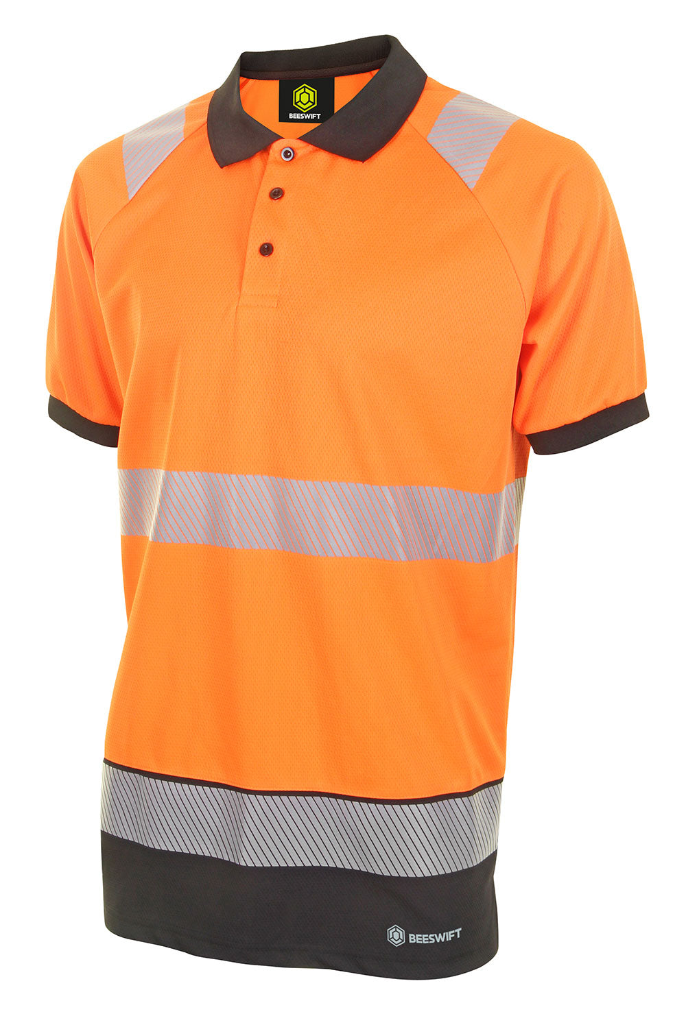 Class 2 High Visibility Polo Shirt – Segmented Tape, Breathable Bird Eye Fabric (EN ISO Certified)
