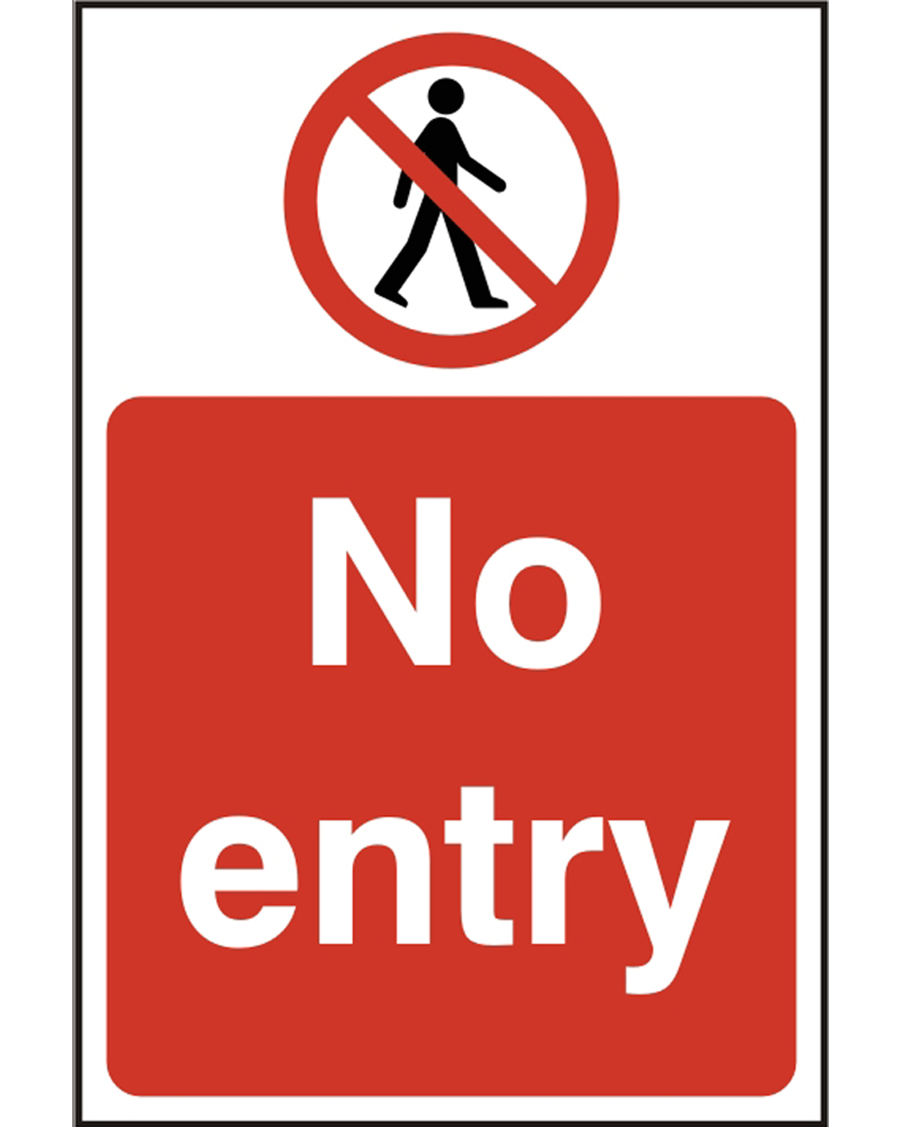 No Entry Sign (Pack Of 5)