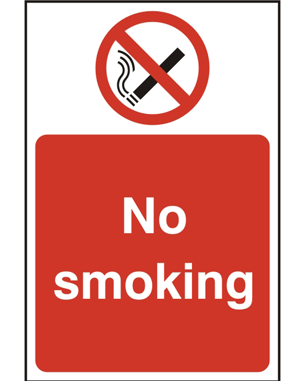 No Smoking Rigid PVC Sign (Pack Of 5)