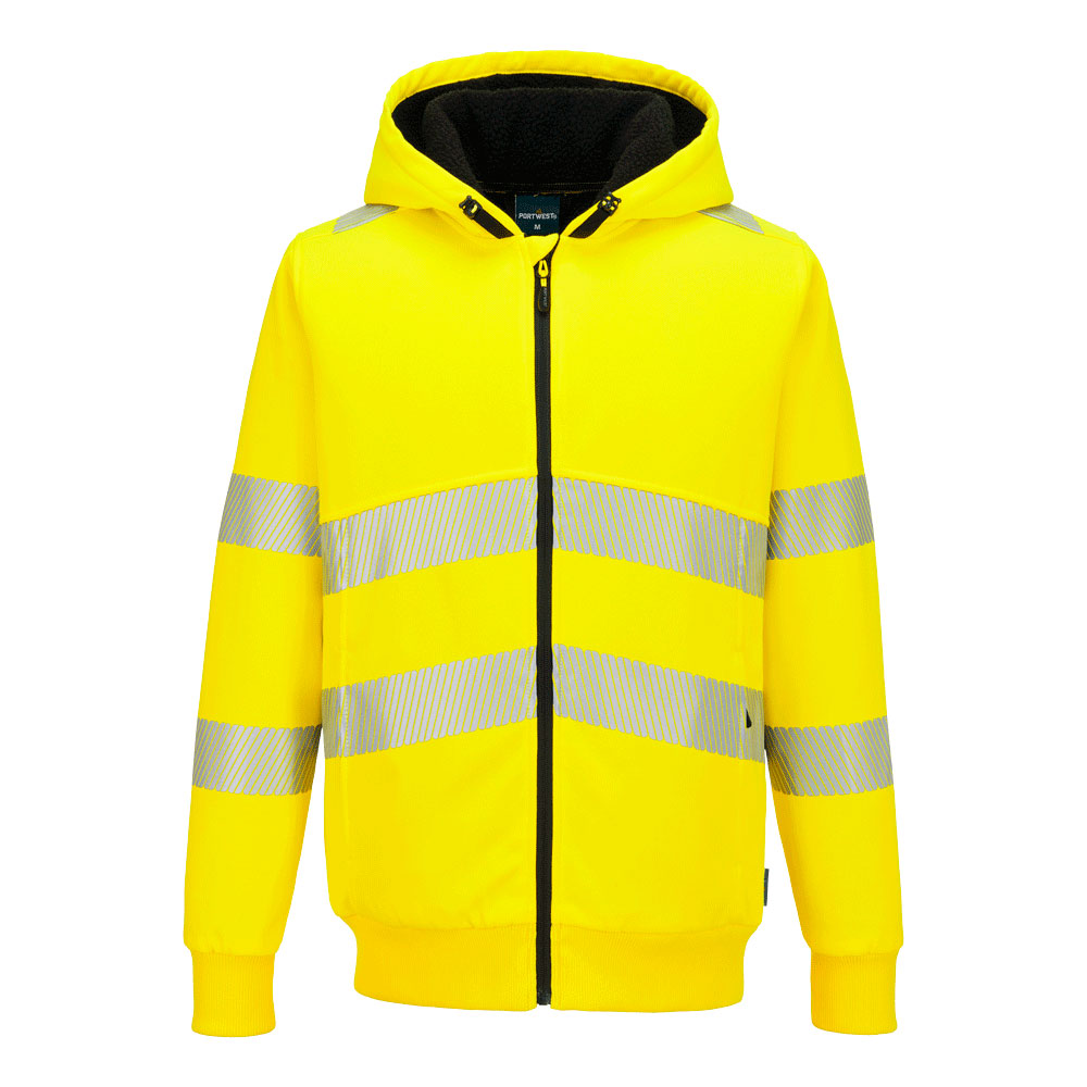 PW321 Hi-Vis Zipped Winter Hoodie