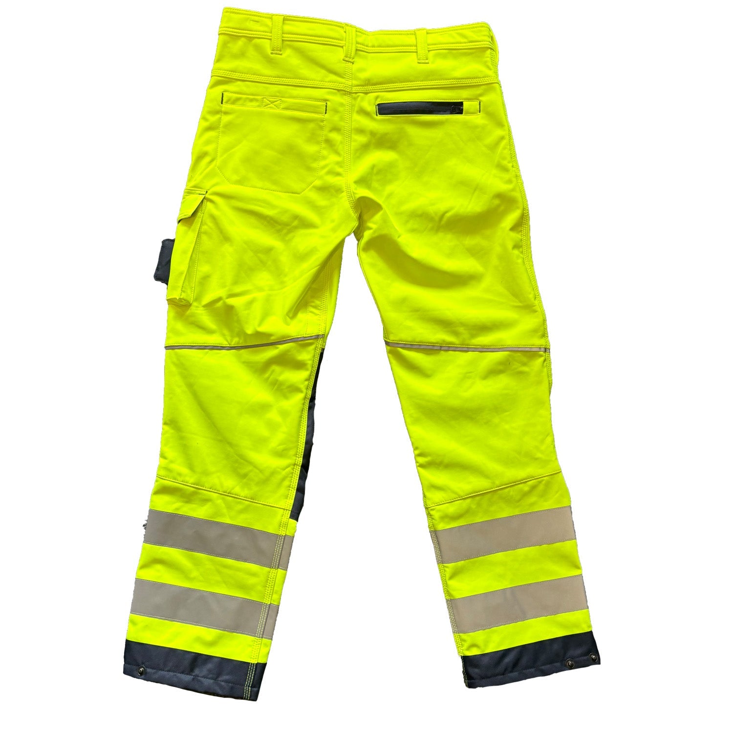 Slim Fit Stretch Softshell Hi-Vis Work Trousers with Holster Pockets