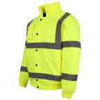 Hi-Vis Bomber Jacket – EN471 Class 3, Waterproof & Quilted Lining