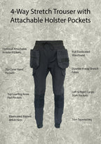 Slim Fit Stretch Work Jogger With Knee Pad Pockets