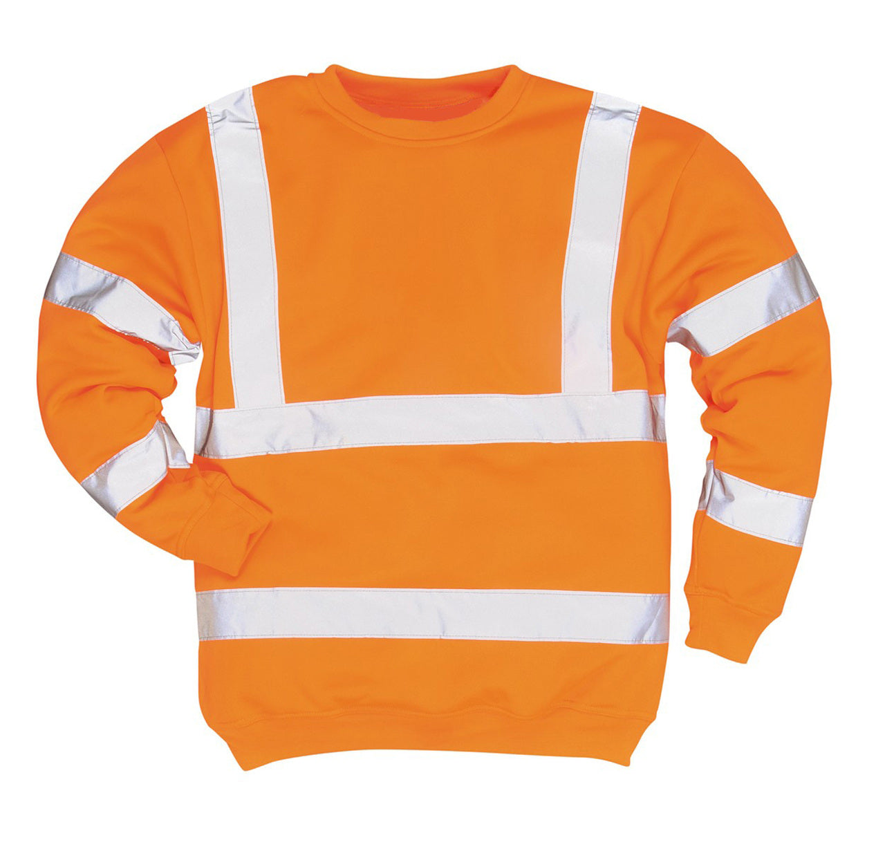 Hi-Vis Pullover Sweatshirt with Ribbed Cuffs