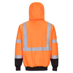 Hi-Vis Contrast Zipped Hoodie