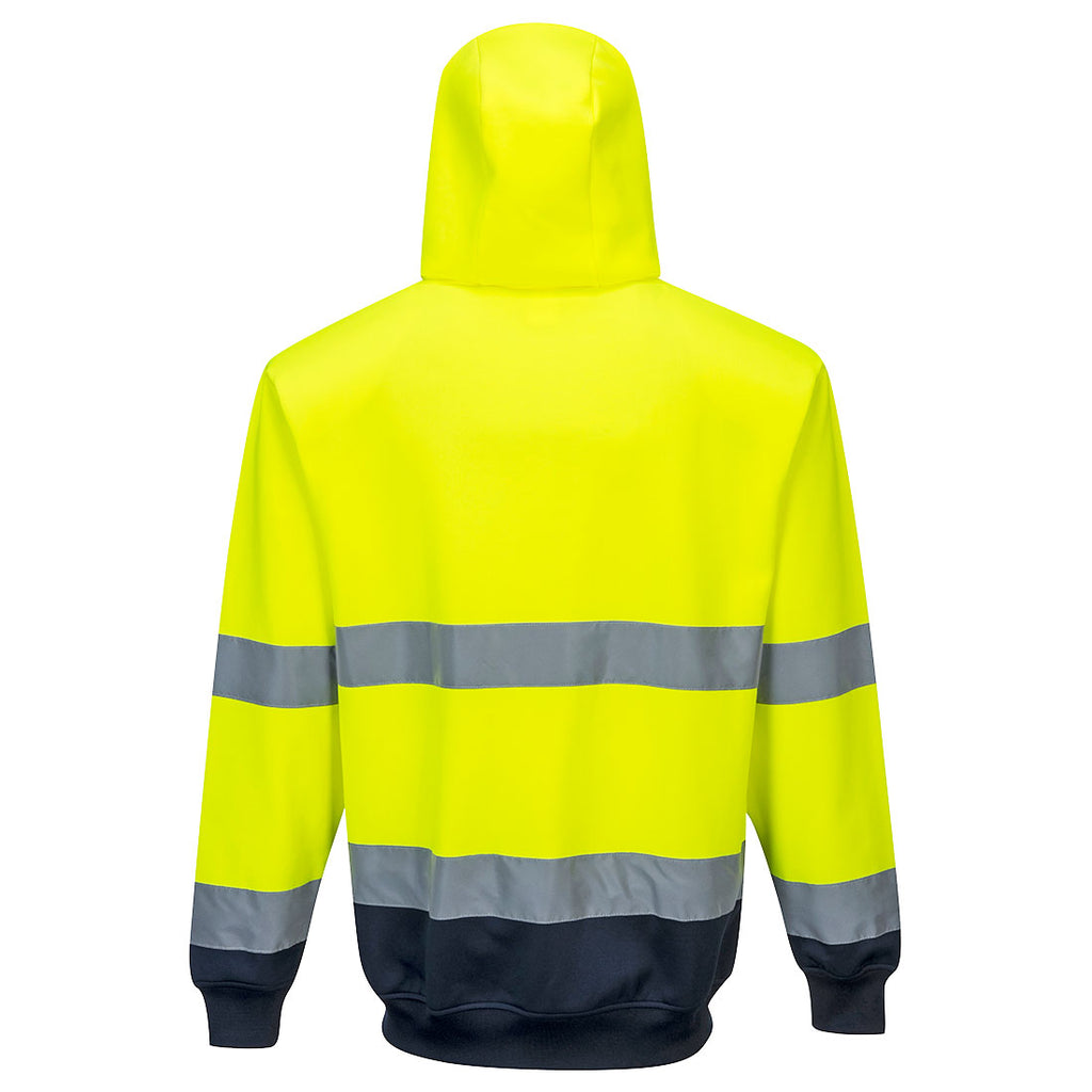 Hi-Vis Contrast Zipped Hoodie