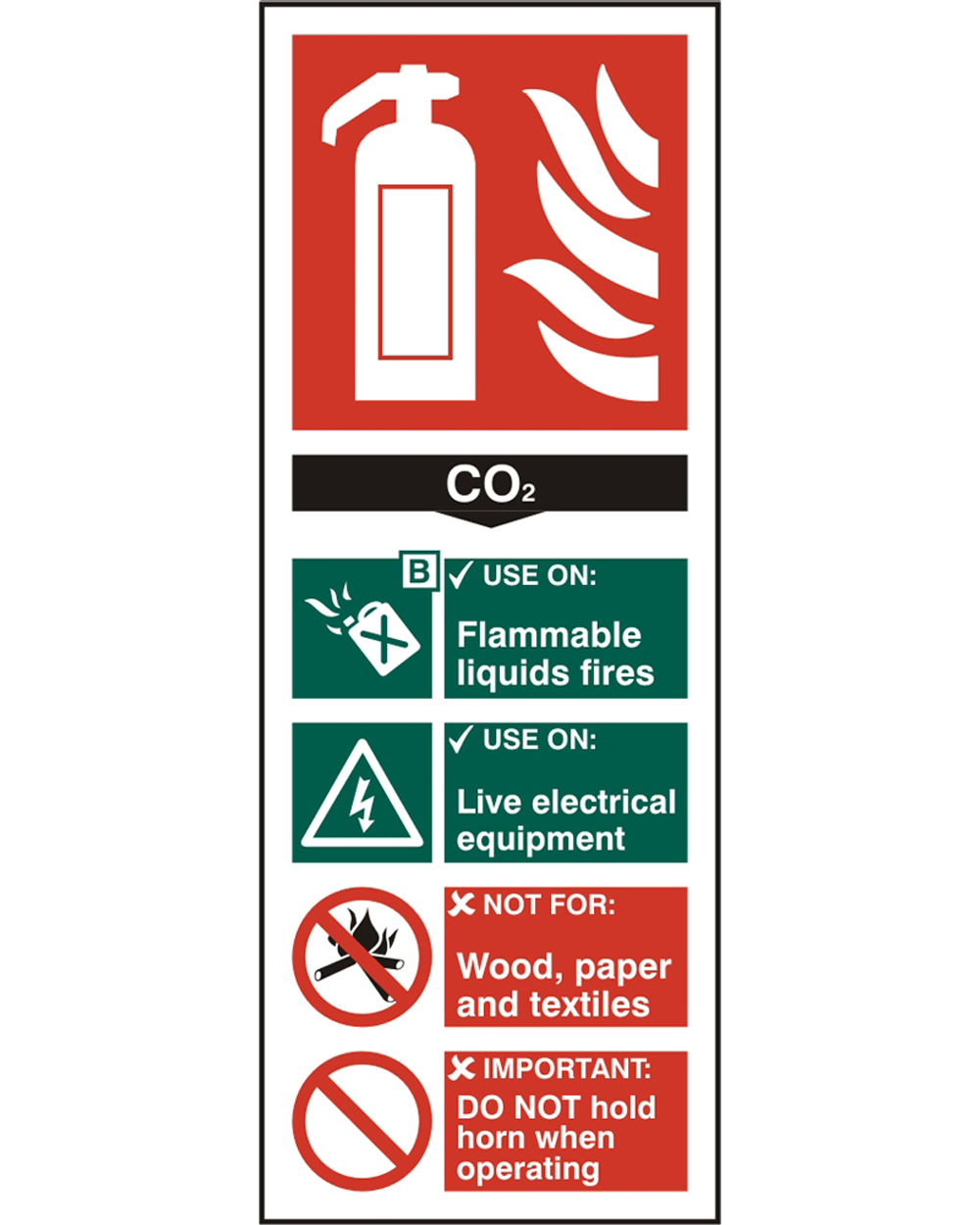 Fire Extinguisher Co2 Sign