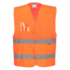 Hi-Vis Half Mesh Two Band Vest