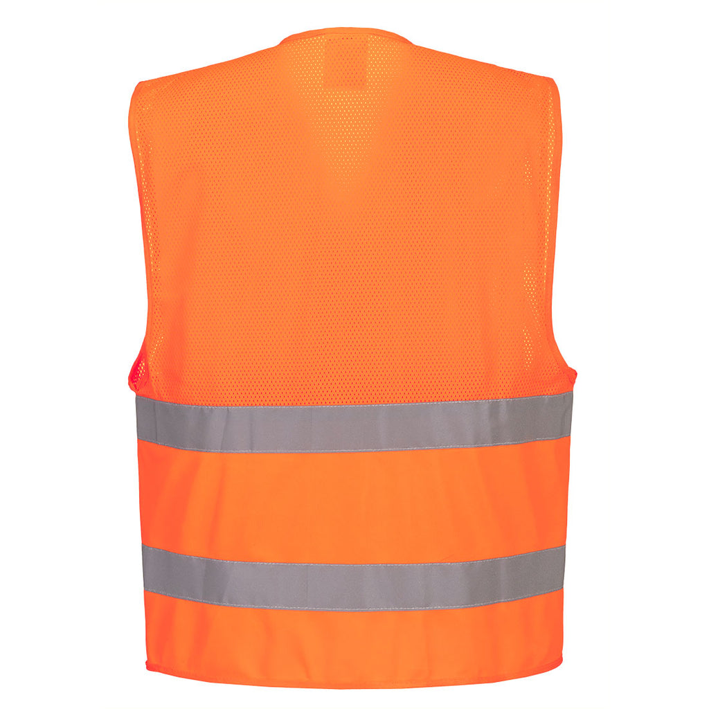 Hi-Vis Half Mesh Two Band Vest