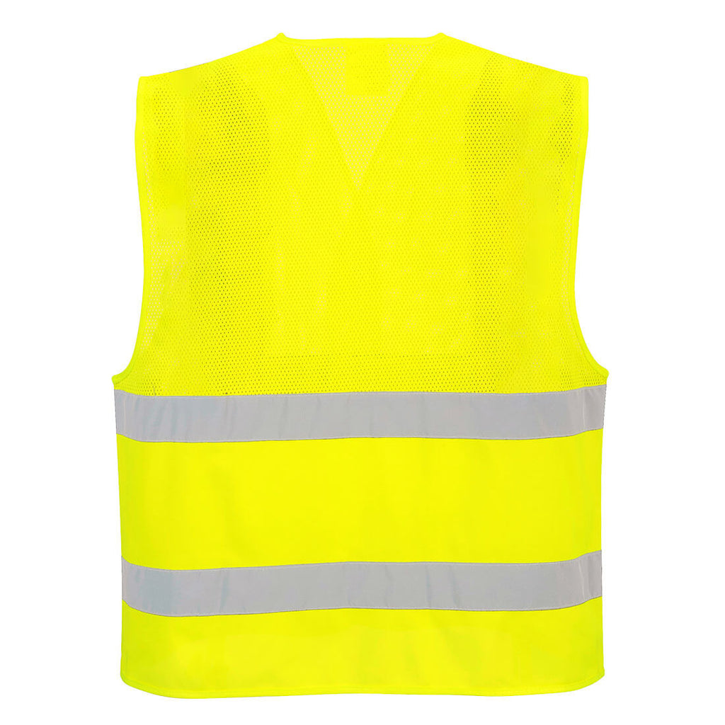 Hi-Vis Half Mesh Two Band Vest