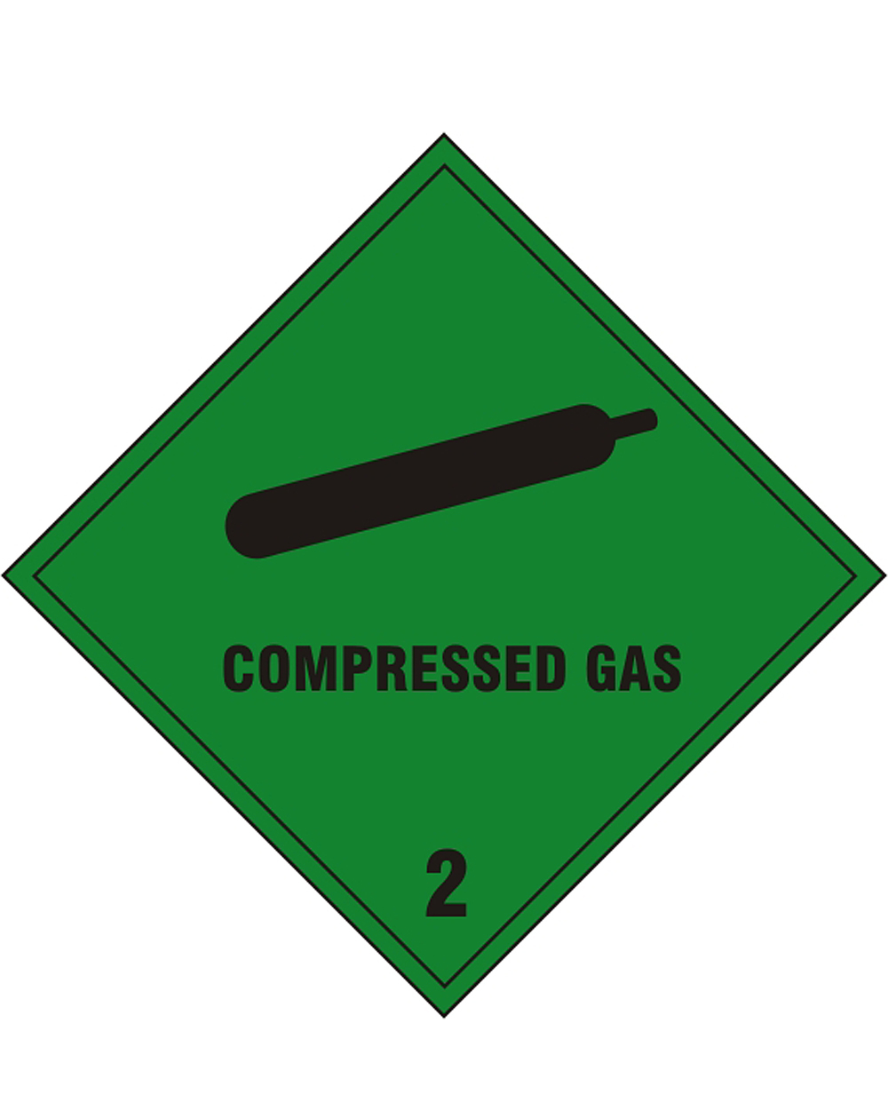 Compressed Gas Sign (Pack Of 5)