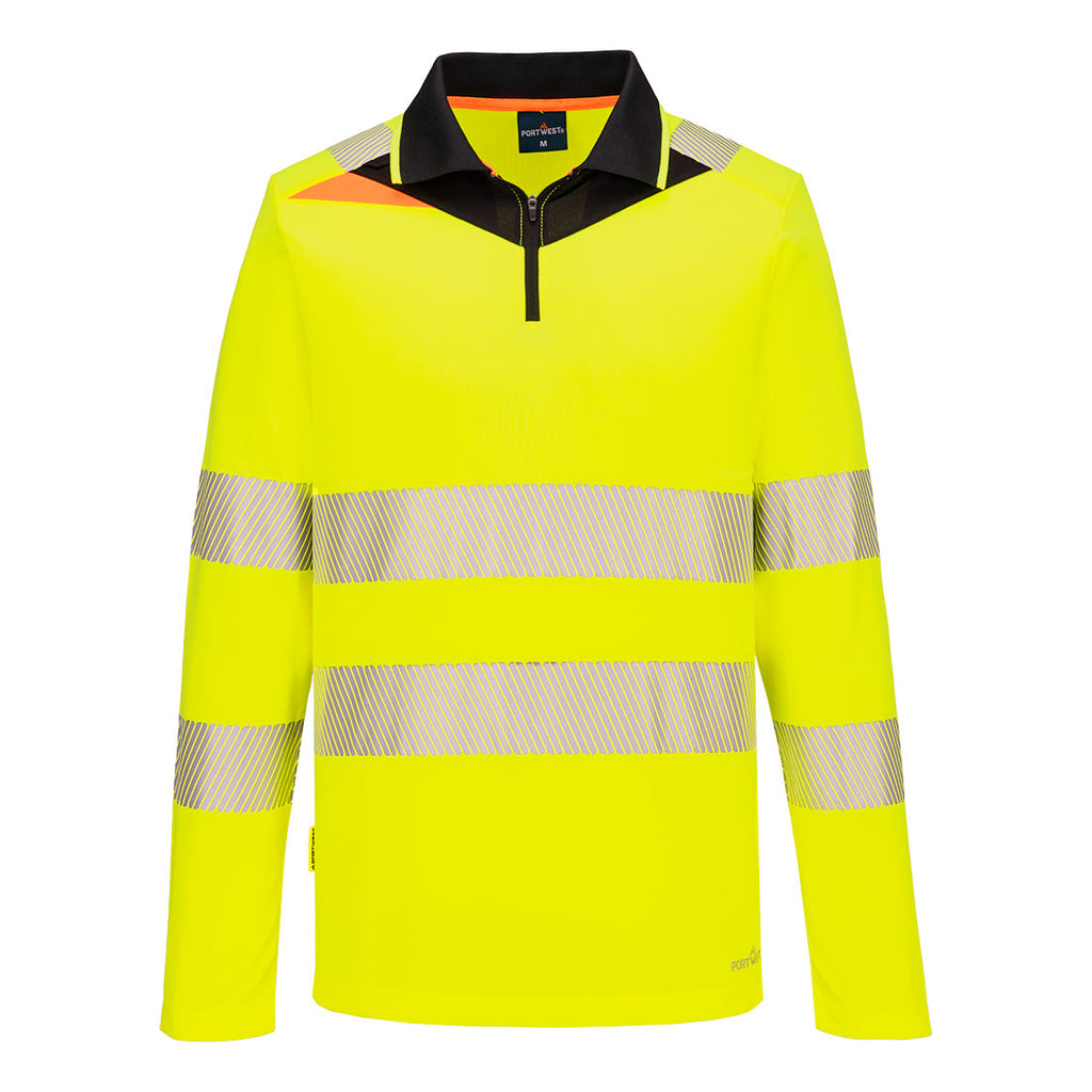 DX4 Hi-Vis Zip Polo Shirt L/S