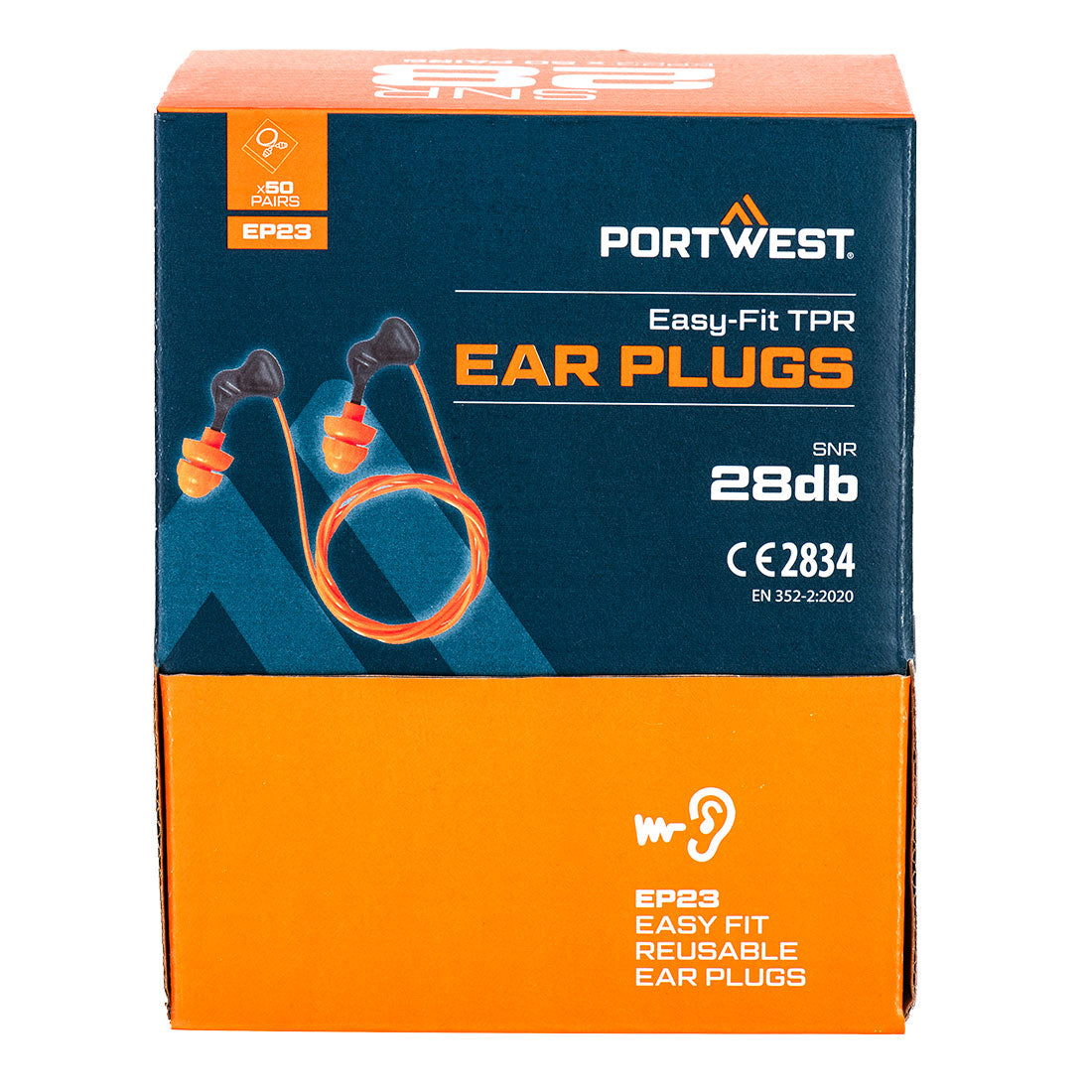 Easy Fit TPR Ear Plugs (50 Pairs)