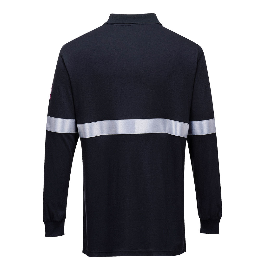 Modaflame Knit FR Long Sleeve Polo Shirt with Reflective Tape