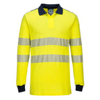PW3 Modaflame Knit Hi-Vis FR Long Sleeve Polo Shirt