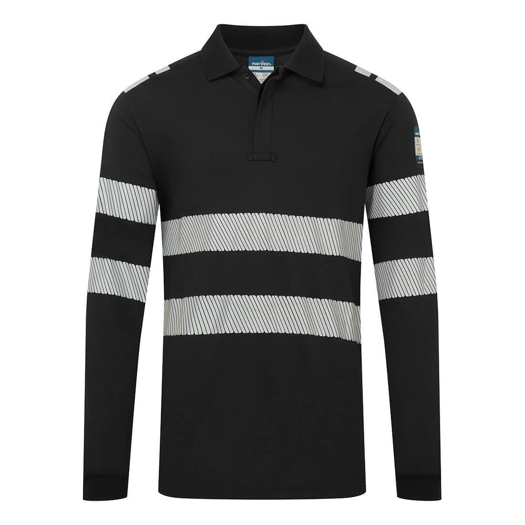PW3 Modaflame Knit FR Long Sleeve Polo Shirt