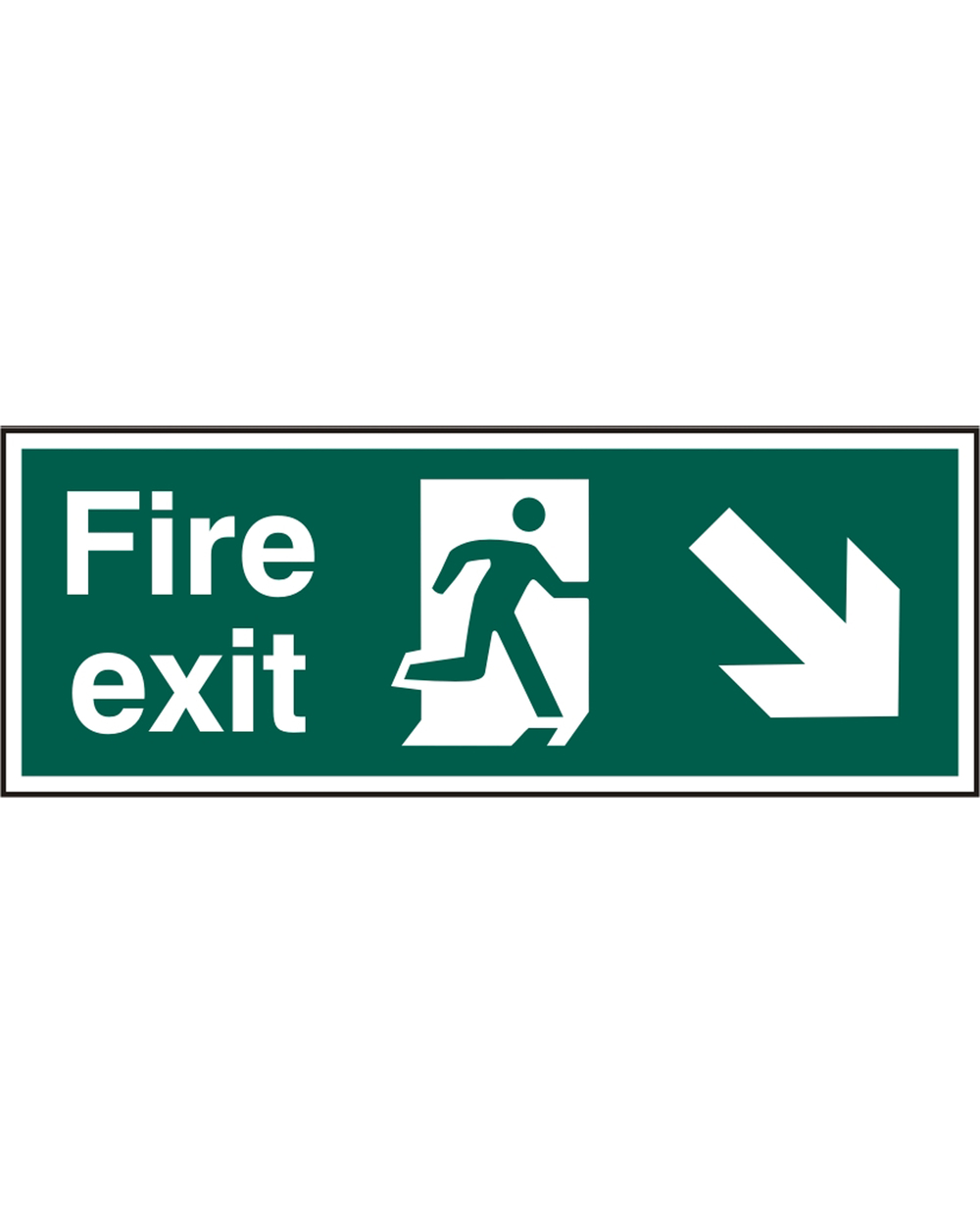 Fire Exit Down Right Arrow (Pack Of 5)