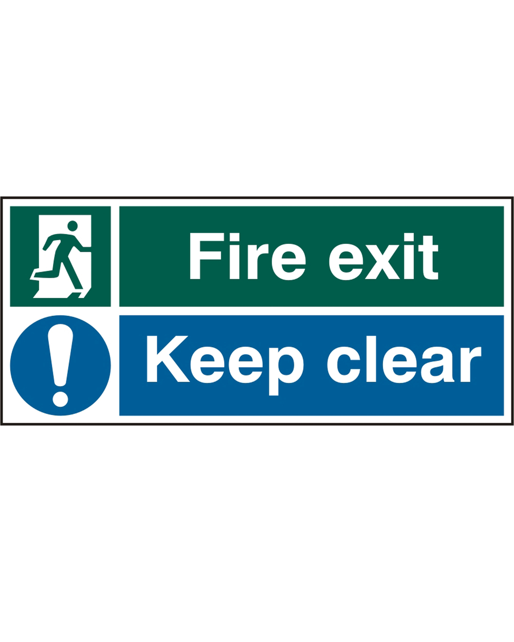 Fire Exit Keep Clear Sign (Box Of 5)