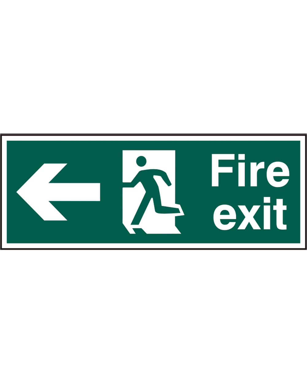 Fire Exit Left Arrow Sign (Pack Of 5)