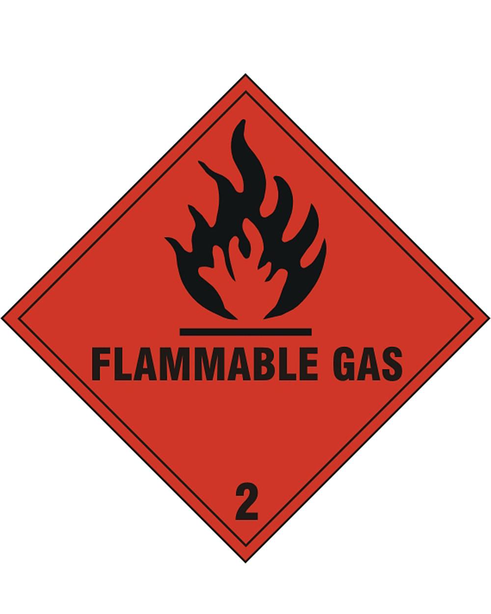 Flammable Gas Sign (Pack Of 5)