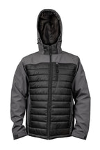 Hybrid Softshell Jacket with Hood (Grey / Black)