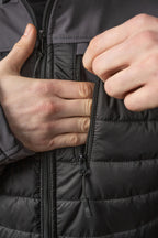 Hybrid Quilted Softshell Jacket with Hood (Black / Black)