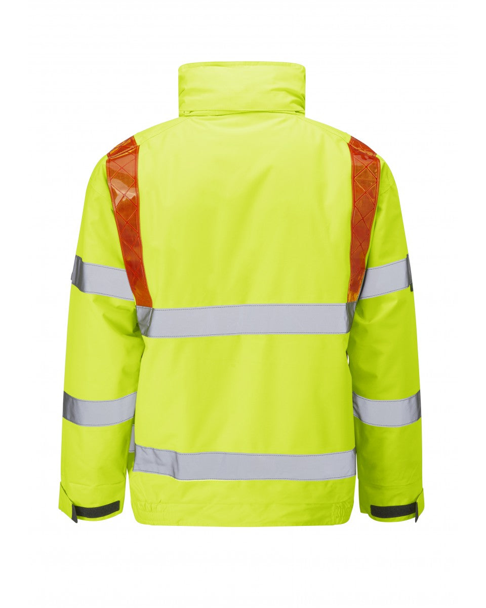 Portmore Baffle Lined Bomber Jacket With Red Braces