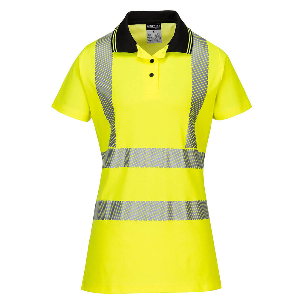 Hi-Vis Women's Cotton Comfort Pro Polo Shirt S/S