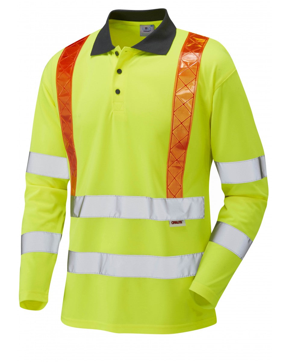 Bickleton Long Sleeve Polo Shirt With Red Braces