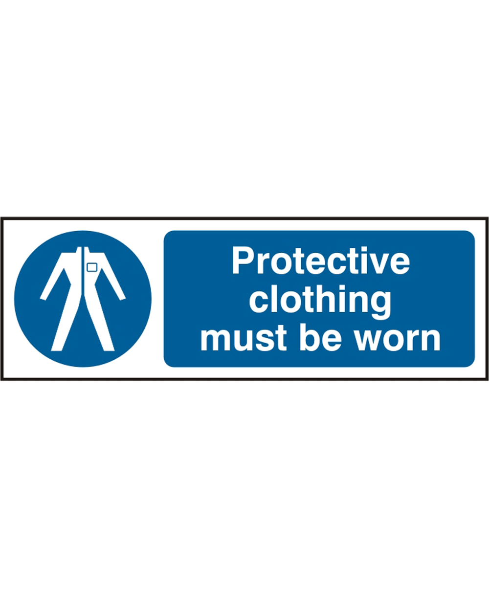Protective Clothing Must Be Worn PVC Sign (Pack Of 5)