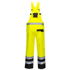 Hi-Vis Breathable Contrast Rain Bib and Brace
