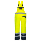 Hi-Vis Breathable Contrast Rain Bib and Brace