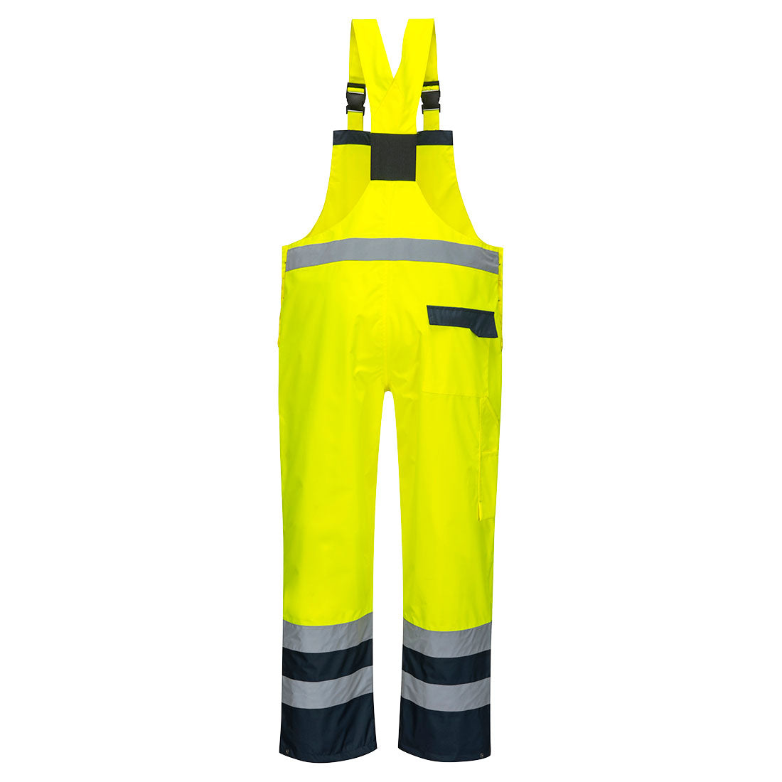 Hi-Vis Breathable Contrast Rain Bib and Brace