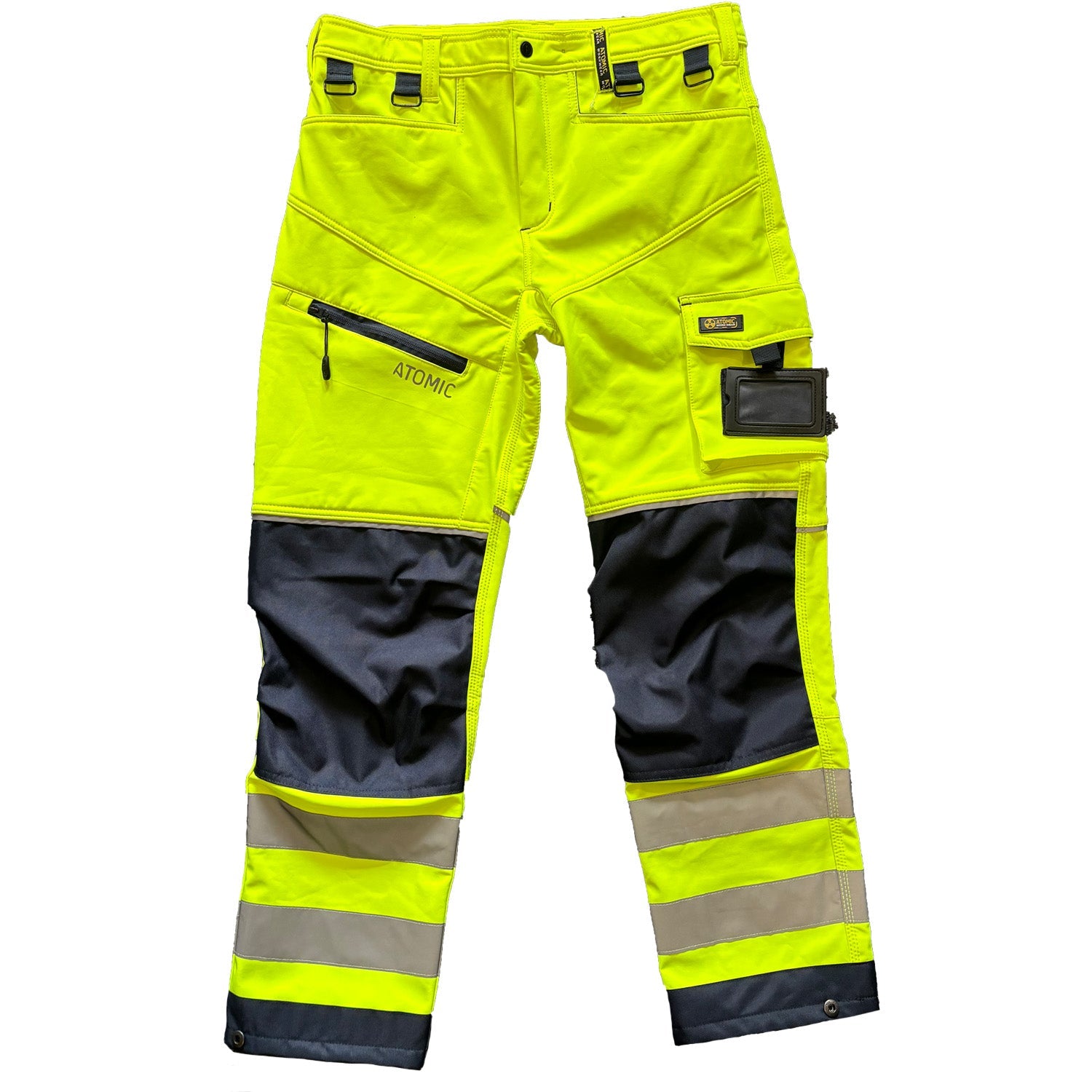 Slim Fit Stretch Softshell Hi-Vis Work Trousers with Holster Pockets