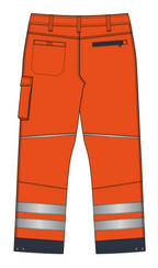 Slim Fit Stretch Softshell Hi-Vis Work Trousers with Holster Pockets