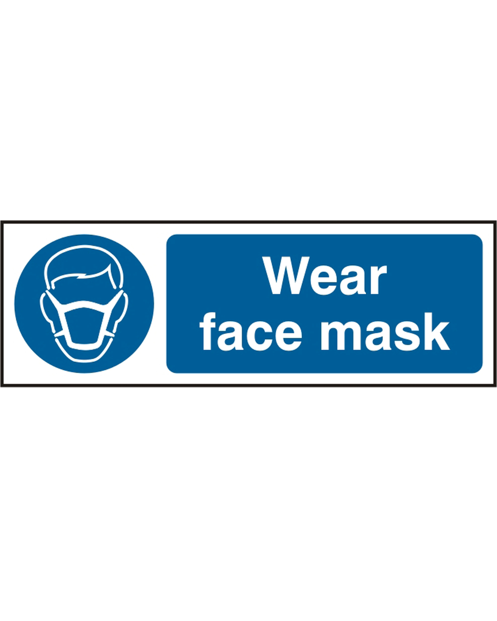 Wear Face Mask Rigid PVC Sign (Pack Of 5)