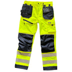 Slim Fit Stretch Softshell Hi-Vis Work Trousers with Holster Pockets