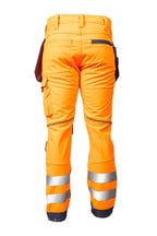 Slim Fit Stretch Softshell Hi-Vis Work Trousers with Holster Pockets